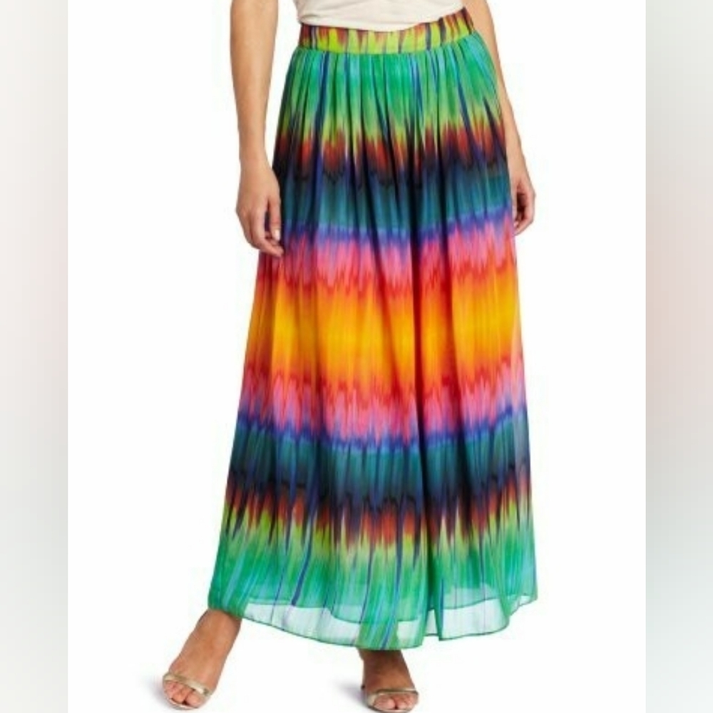 Vince Camuto Rainbow Band Maxi Skirt